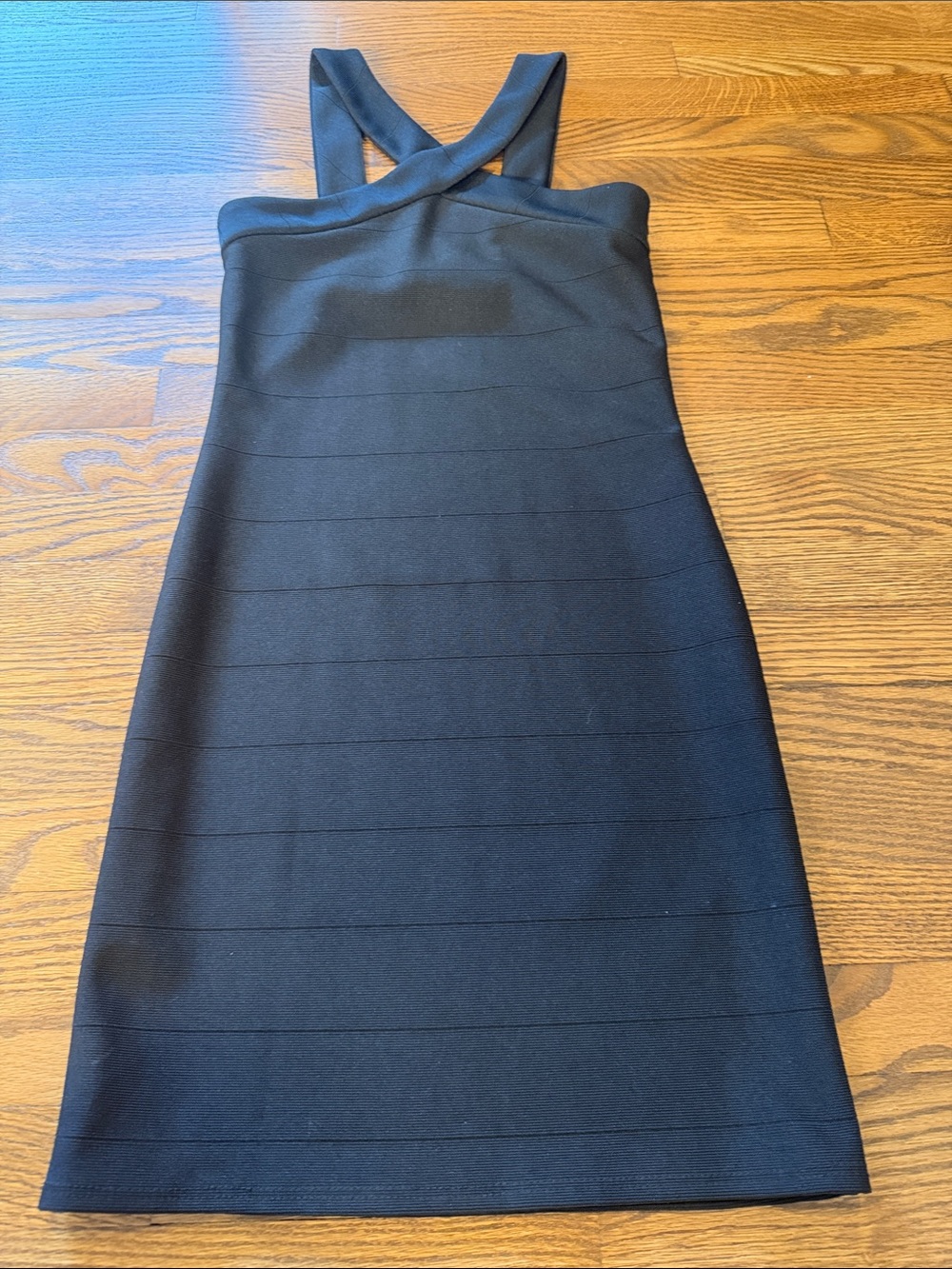 Sally Miller Black Cross-Back Midi Dress Size XS